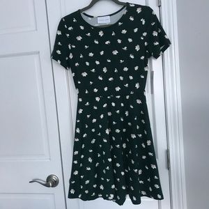NWT Green Floral Knit Dress
